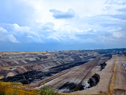 Coal mine leaving a huge hole in the ground